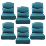 Belord patio deep seat cushions with 6-inch thickness in 24x24 inches, olefin fabric, removable cover, shown in a natural outdoor setting.