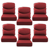 Belord patio deep seat cushion with 6-inch thickness, 24x24 inches, Olefin fabric, removable cover, available in 8 colors.