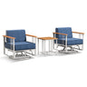 Premium Outdoor Swivel Chair Set - 6" Thick Cushioned Patio Lounge Chair with Side Table, BINGLI - Belord