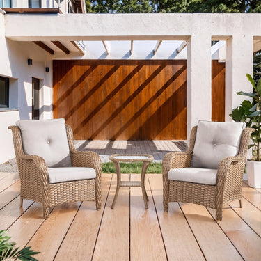 Belord 3-piece outdoor patio furniture set with lounge chairs and side table, perfect for outdoor seating and relaxation.