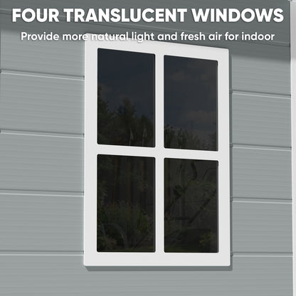 8x10 FT Outdoor Resin Storage Shed with Floor, Durable Plastic Garden Storage Shed for Patio, Backyard & Lawn