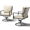 Set of 2 Luxury 360° Swivel Patio Dining Chairs - Belord