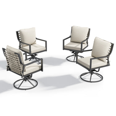 Luxury 360° Swivel Patio Dining Chairs Set of 4 - Belord