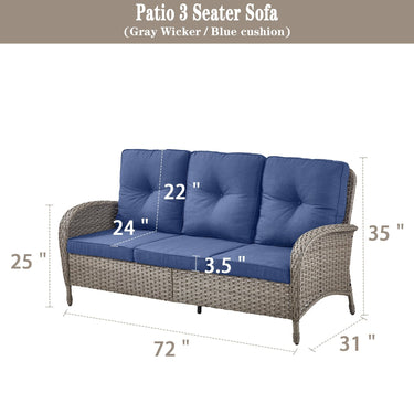 Outdoor Wicker Sofa, NDS Series - Belord
