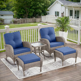 Rocking Chairs Set with Side Table and Ottoman, NDS Series - Belord