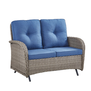 Outdoor Wicker Glider Loveseat, NDS Series - Belord