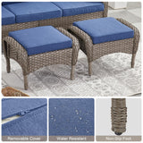 Outdoor Wicker Ottoman, NDS Series - Belord