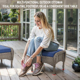 Outdoor Wicker Ottoman, NDS Series - Belord