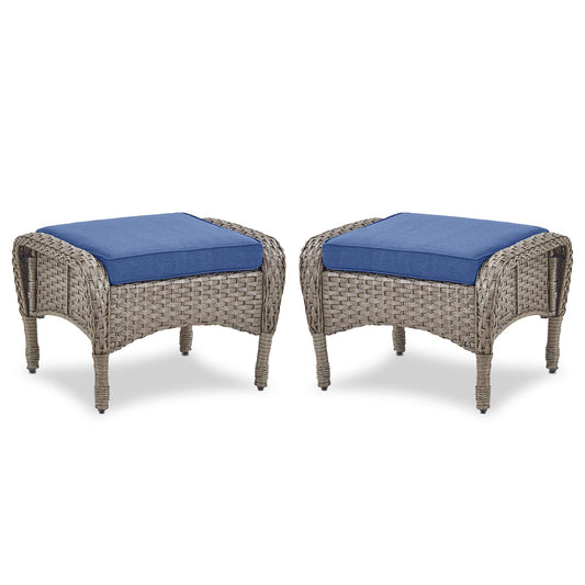 Outdoor Wicker Ottoman, NDS Series