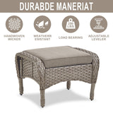 Outdoor Wicker Ottoman, NDS Series - Belord