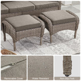 Outdoor Wicker Ottoman, NDS Series - Belord