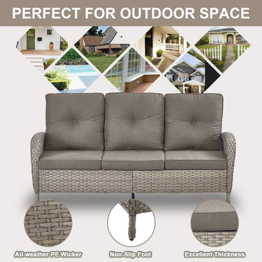 Outdoor Wicker Sofa, NDS Series - Belord