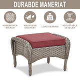 Outdoor Wicker Ottoman, NDS Series - Belord