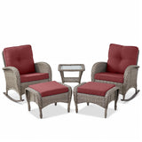 Rocking Chairs Set with Side Table and Ottoman, NDS Series - Belord