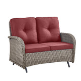 Outdoor Wicker Glider Loveseat, NDS Series - Belord