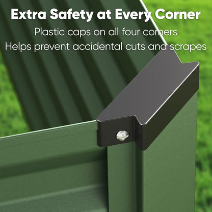 8x4x2ft Deep Galvanized Raised Garden Bed, Outdoor Metal Planter with 479 Gallon Soil Capacity