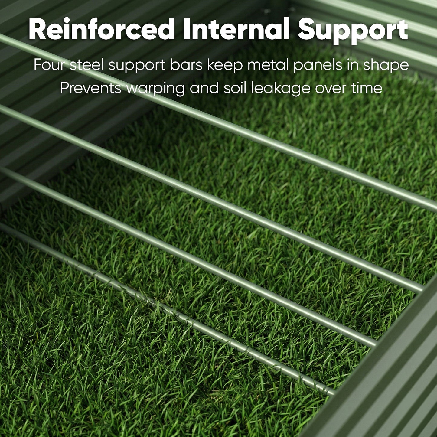 8x4x2ft Deep Galvanized Raised Garden Bed, Outdoor Metal Planter with 479 Gallon Soil Capacity