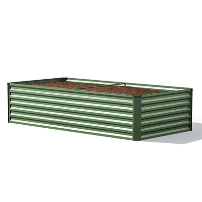 6x3x2ft Galvanized Raised Garden Bed, Outdoor Metal Planter Box with 269 Gallon Capacity for Vegetables, Herbs & Flowers