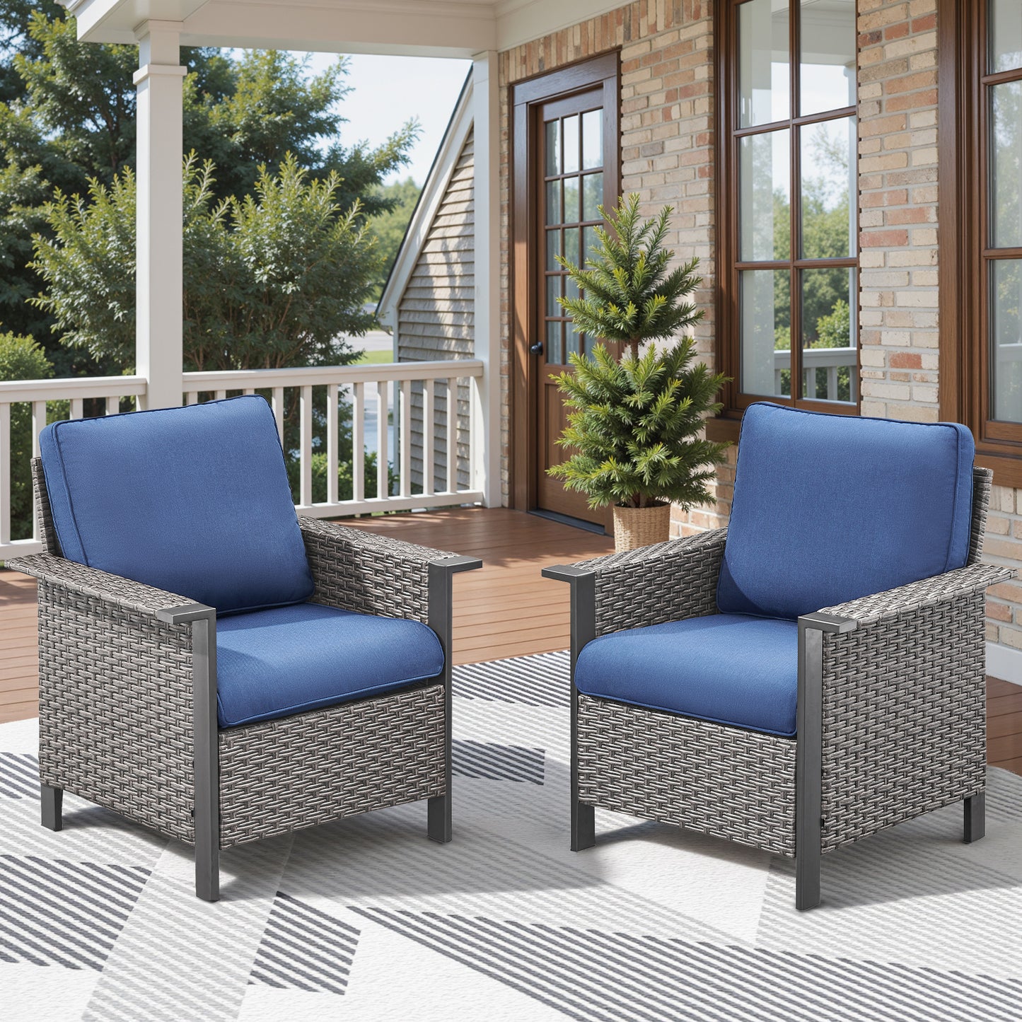 Patio Wicker Patio Chairs Set Of 2, WNG Series