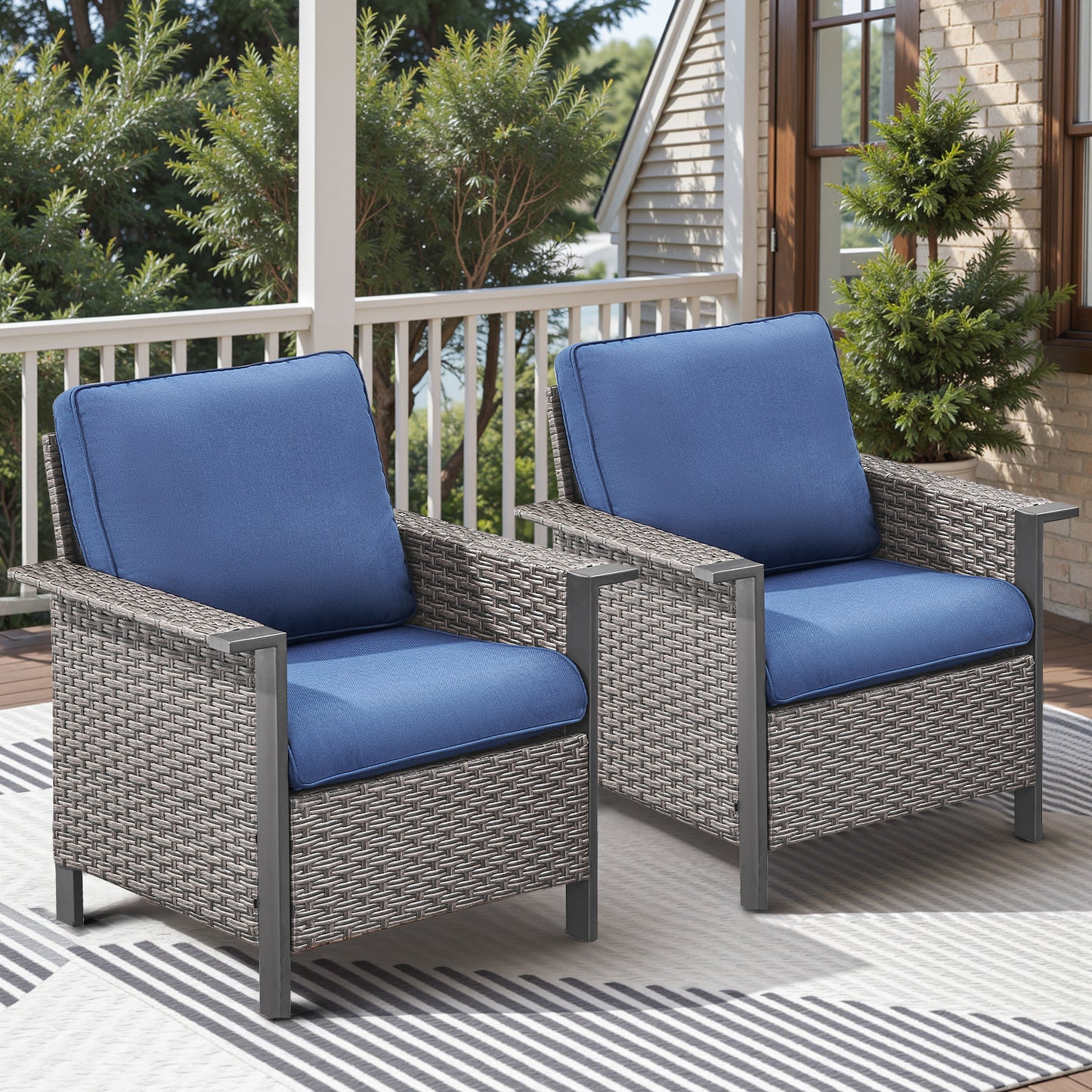 Patio Wicker Patio Chairs Set Of 2, WNG Series