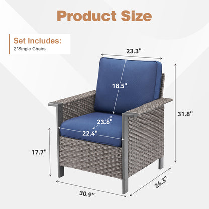 Patio Wicker Patio Chairs Set Of 2, WNG Series