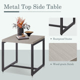 50 Lbs Rust-Resistant Metal Patio Side Table - Modern Square Design, GRS Series - Belord