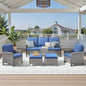 5-Piece All-Weather PE Wicker Conversation Set — Includes 1 Sofa, 2 Patio Chairs & 2 Ottomans with Cushions, WNG Series