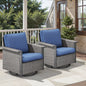 Patio Wicker Swivel Chairs Set Of 2, WNG Series
