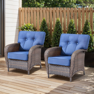 Pair of Belord 2-piece outdoor patio chairs with wide T-back design, part of the T Series patio conversation set.