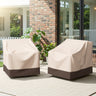 Belord patio furniture covers 2-pack, waterproof 600D material with mesh vents, fits 35.4-inch patio chairs, durable outdoor protection.