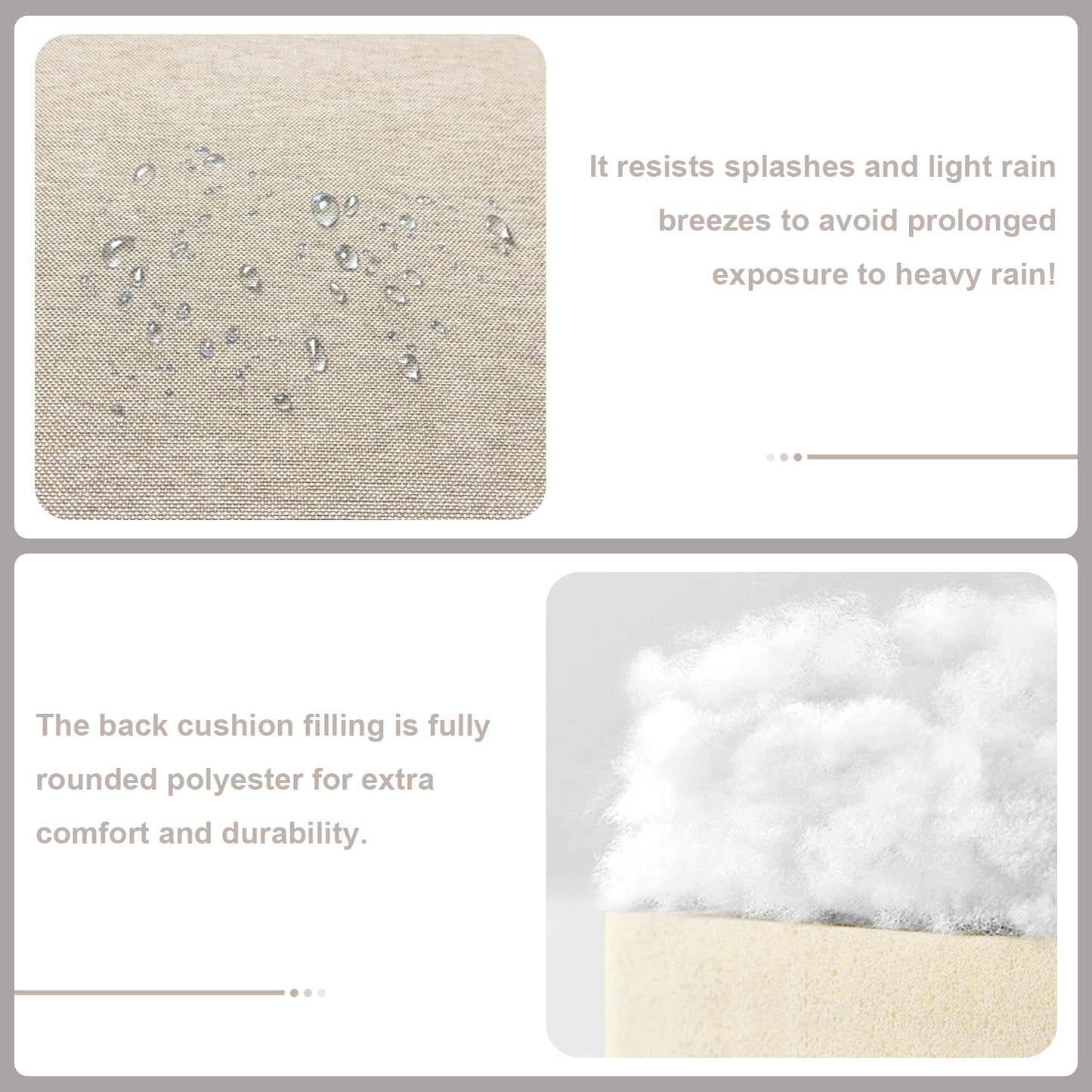 Patio Conversation Set 6-Piece with Sofa, Patio Chairs, Height-Adjustable Fire Pit Table, and Ottoman, GRS Series