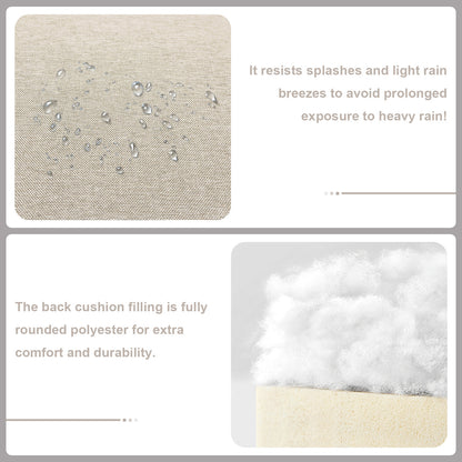 Patio Conversation Set 6-Piece with Sofa, Patio Chairs, Height-Adjustable Fire Pit Table, and Ottoman, GRS Series