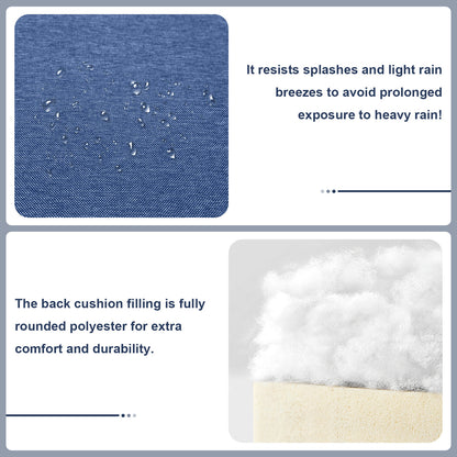 Patio Conversation Set 6-Piece with Sofa, Patio Chairs, Height-Adjustable Fire Pit Table, and Ottoman, GRS Series