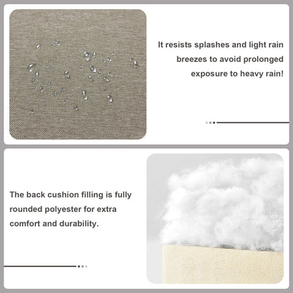 Patio Conversation Set 6-Piece with Sofa, Patio Chairs, Height-Adjustable Fire Pit Table, and Ottoman, GRS Series