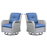 Outdoor 2PC PE Rattan Swivel Glider Chairs, NTC Series - Belord