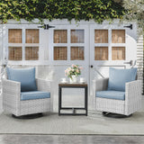 Swivel Glider Chairs Set with Side Table, GRS Series - Belord