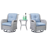Swivel Glider Chairs Set with Side Table, NTC Series - Belord