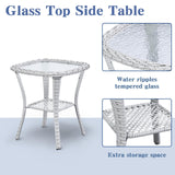 Swivel Glider Chairs Set with Side Table, NTC Series - Belord