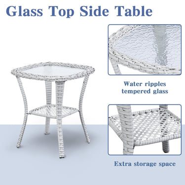 Swivel Glider Chairs Set with Side Table, NTC Series - Belord