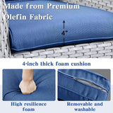 Swivel Glider Chairs Set with Side Table, NTC Series - Belord