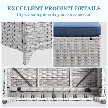 Outdoor PE Rattan Ottoman, NTC Series