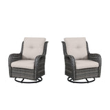Save 60% - Outdoor 2PC PE Rattan Swivel Glider Chairs, NTC Series - Belord