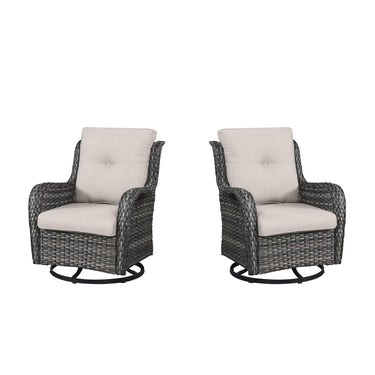Save 60% - Outdoor 2PC PE Rattan Swivel Glider Chairs, NTC Series - Belord