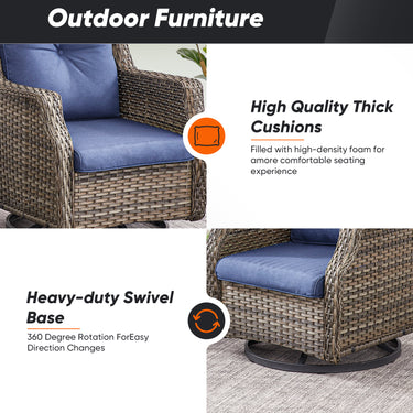 Save 70% - Outdoor 2-Piece Swivel Glider Chairs, NDC Series - Belord