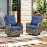 Save 60% - Outdoor 2PC PE Rattan Swivel Glider Chairs, NTC Series - Belord