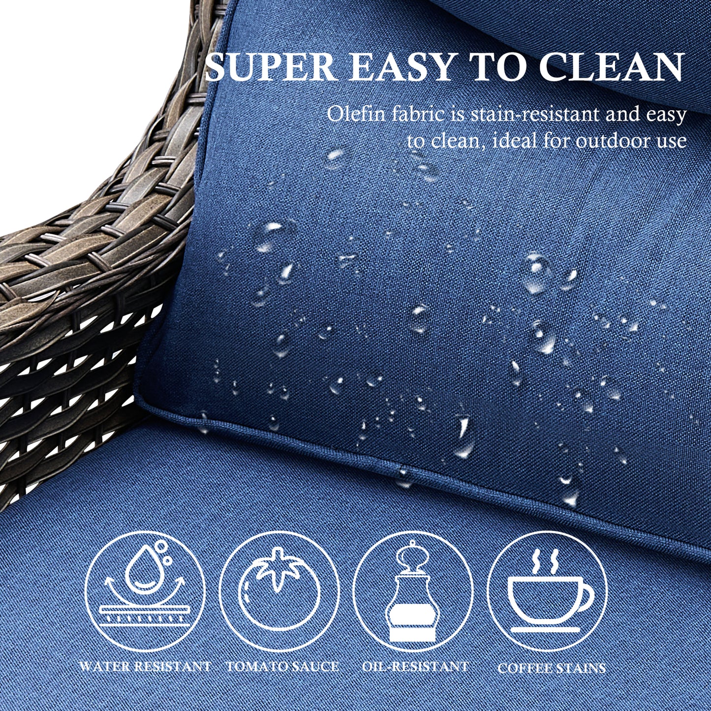 Premium Outdoor 8PCS Sofa Set with Coffee Table for Garden & Deck – 6" Cushion Comfort, NT Series