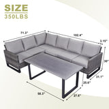 Save 50% - 7-Piece Large Sectional Set with Coffee Table, GRS Series - Belord