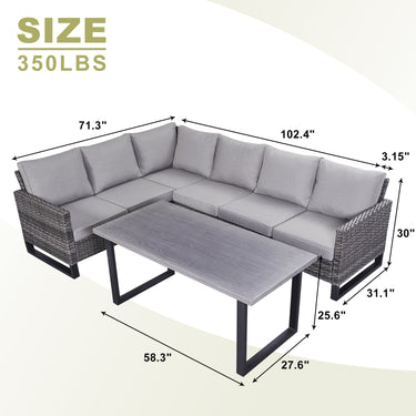 Save 50% - 7-Piece Large Sectional Set with Coffee Table, GRS Series - Belord