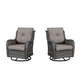 Save 60% - Outdoor 2PC PE Rattan Swivel Glider Chairs, NTC Series - Belord