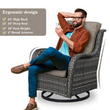 Save 60% - Outdoor 2PC PE Rattan Swivel Glider Chairs, NTC Series - Belord